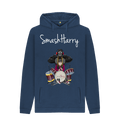 Navy Printed Hoody Front