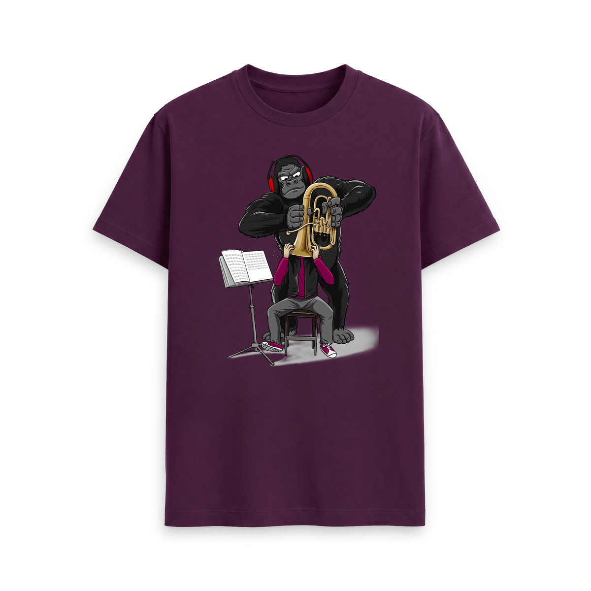 Purple Printed T-shirt Front