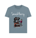 Stone Blue Printed T-shirt Front