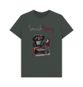 Dark Grey Printed T-shirt Front