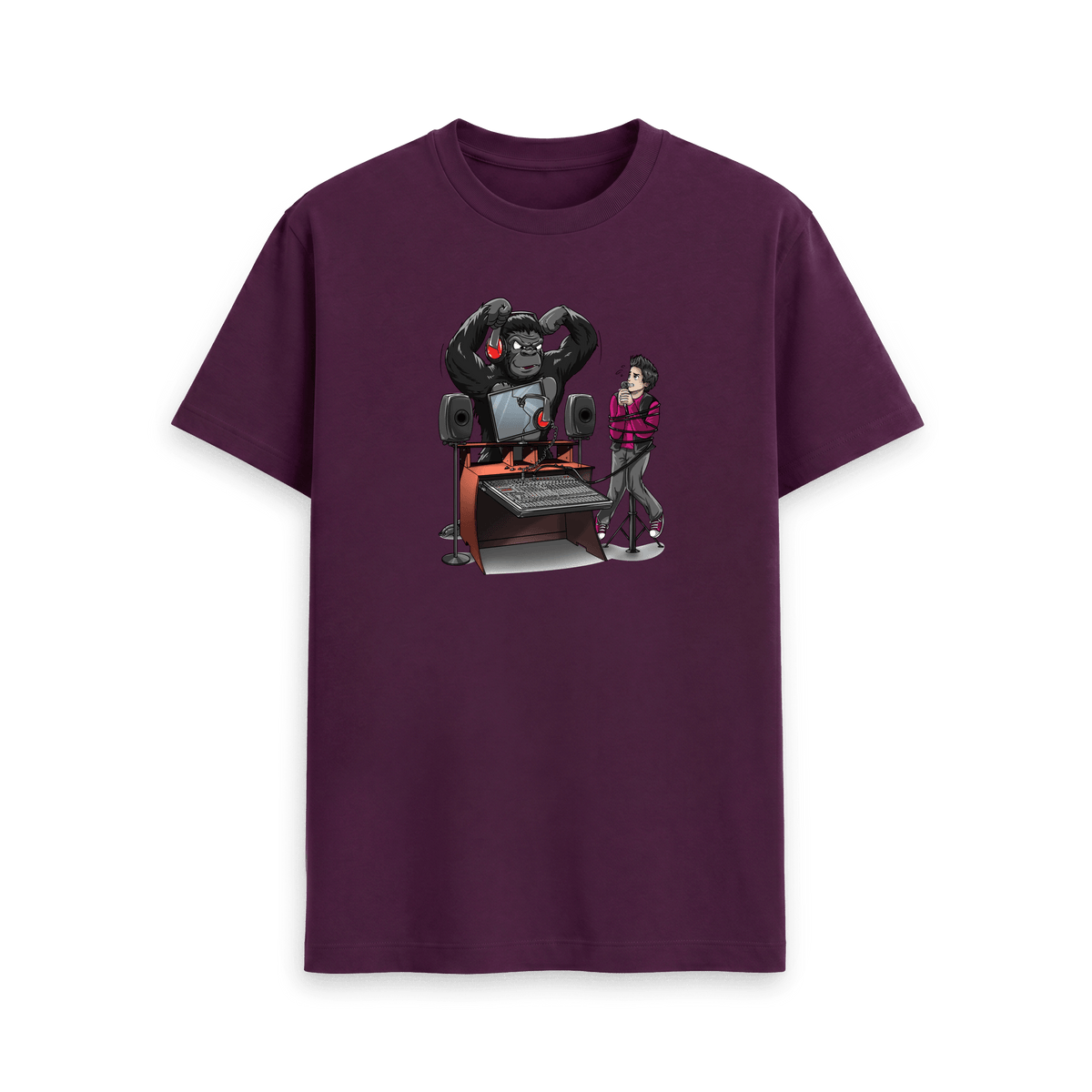 Purple Printed T-shirt Front