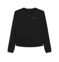 Black Printed Boxy Jumpers Front