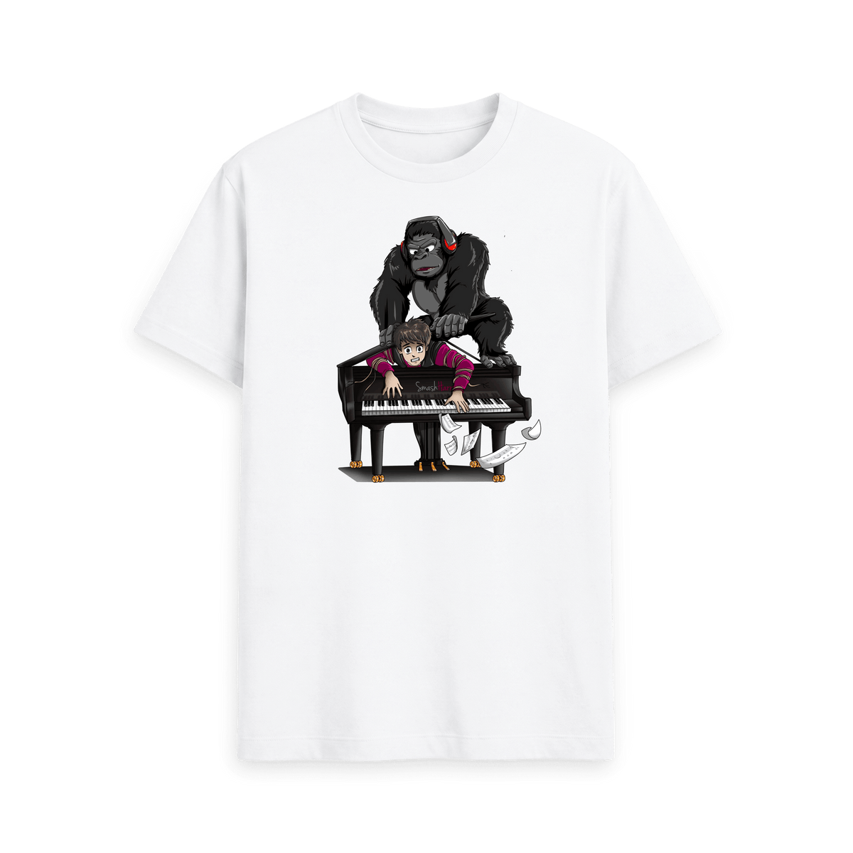 White Printed T-shirt Front