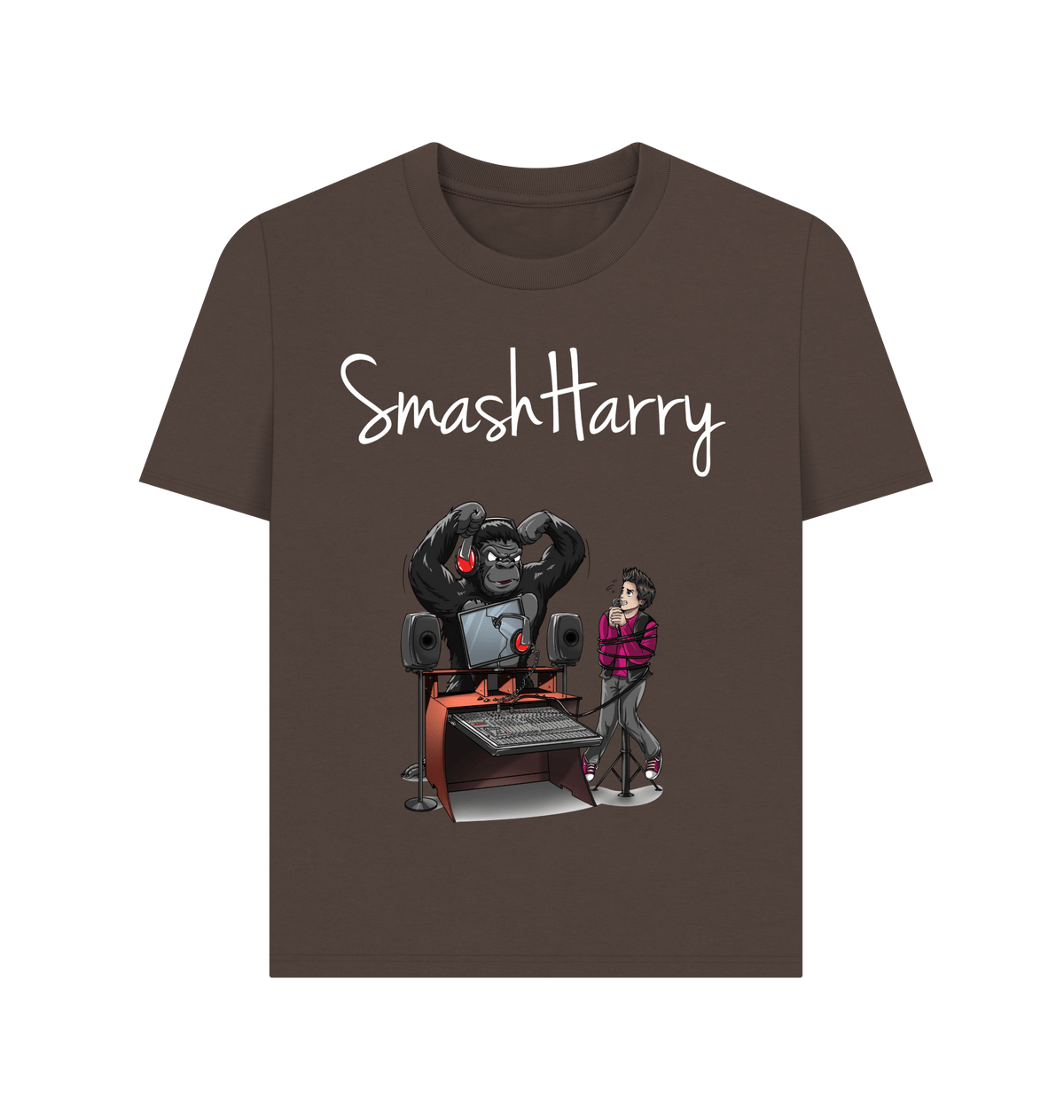 Chocolate Printed T-shirt Front
