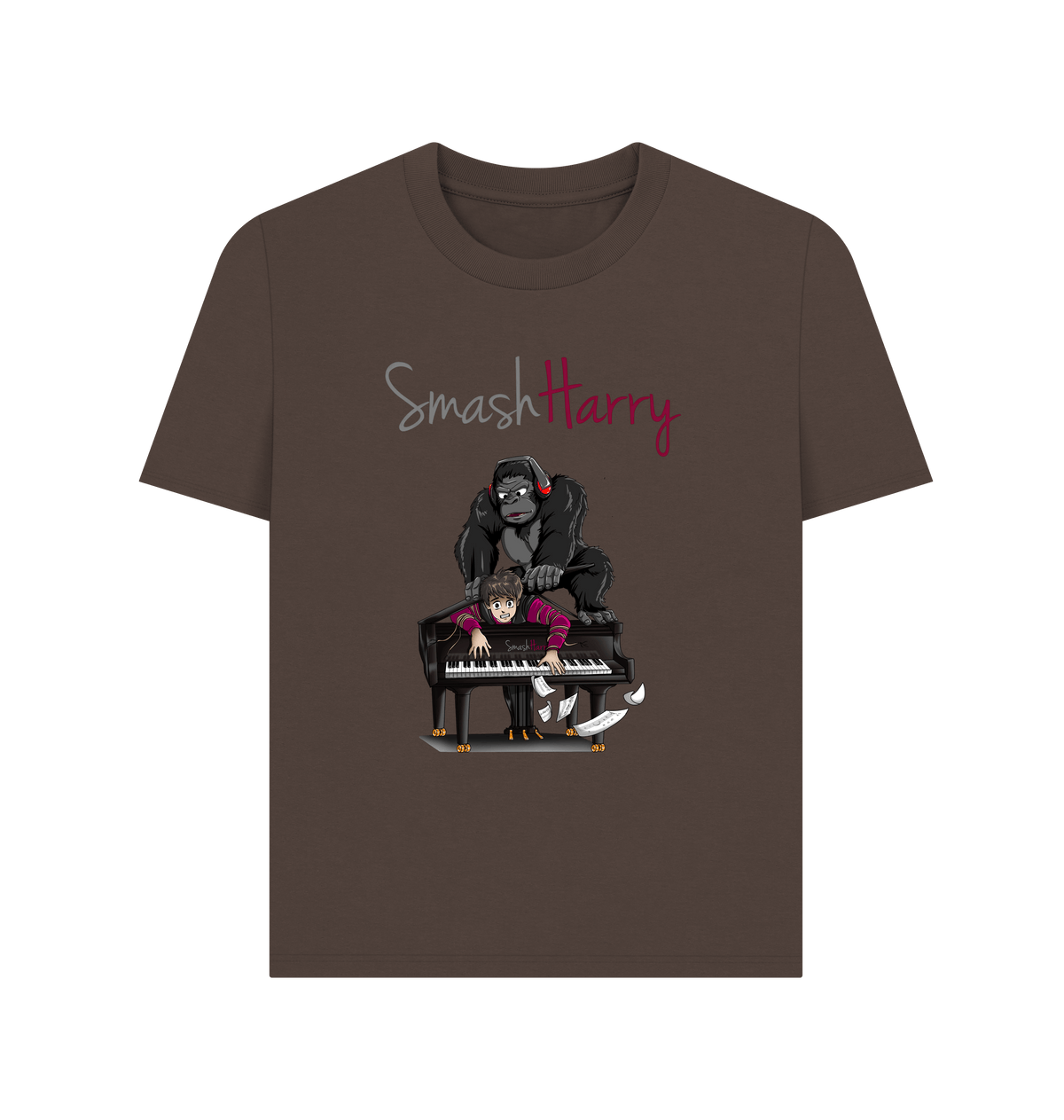 Chocolate Printed T-shirt Front