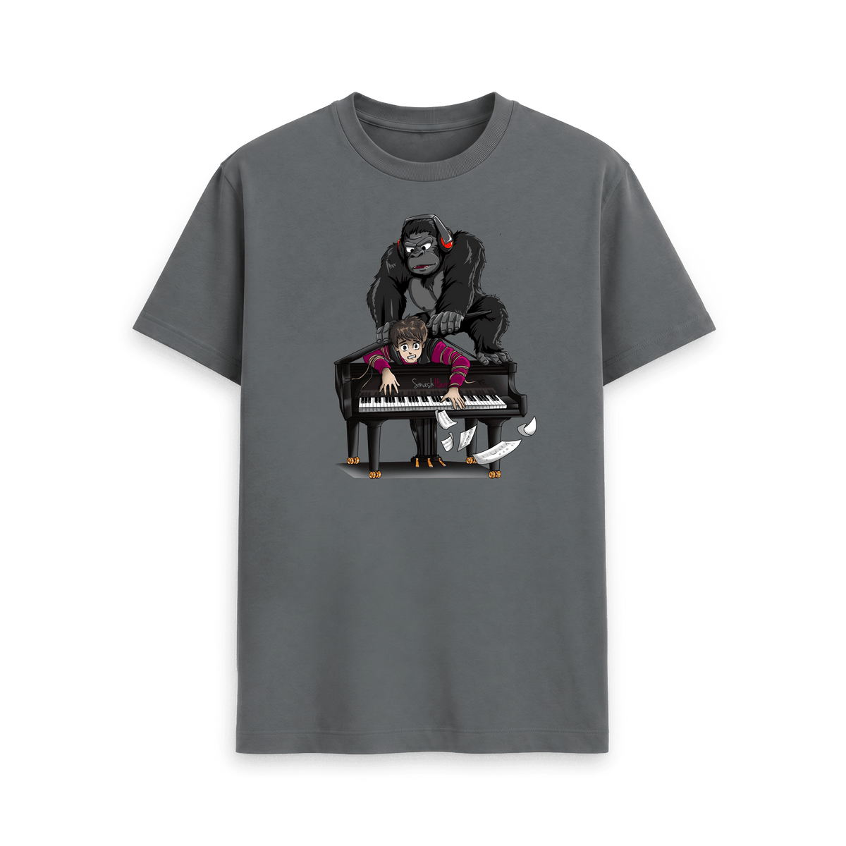 Slate Grey Printed T-shirt Front
