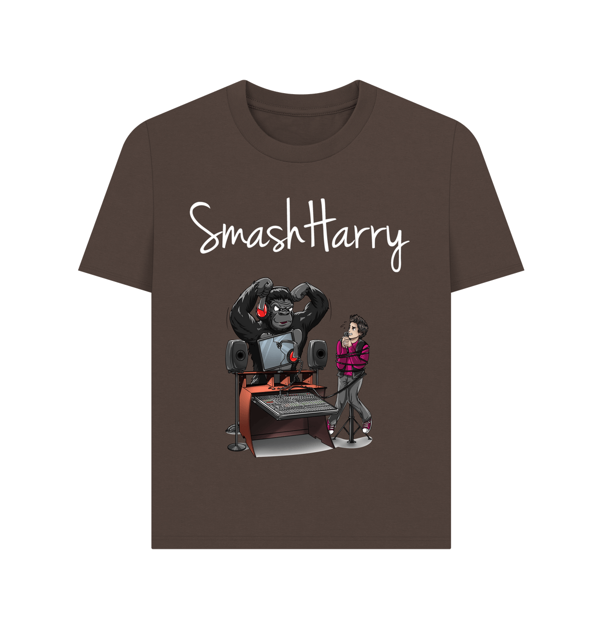 Chocolate Printed T-shirt Front
