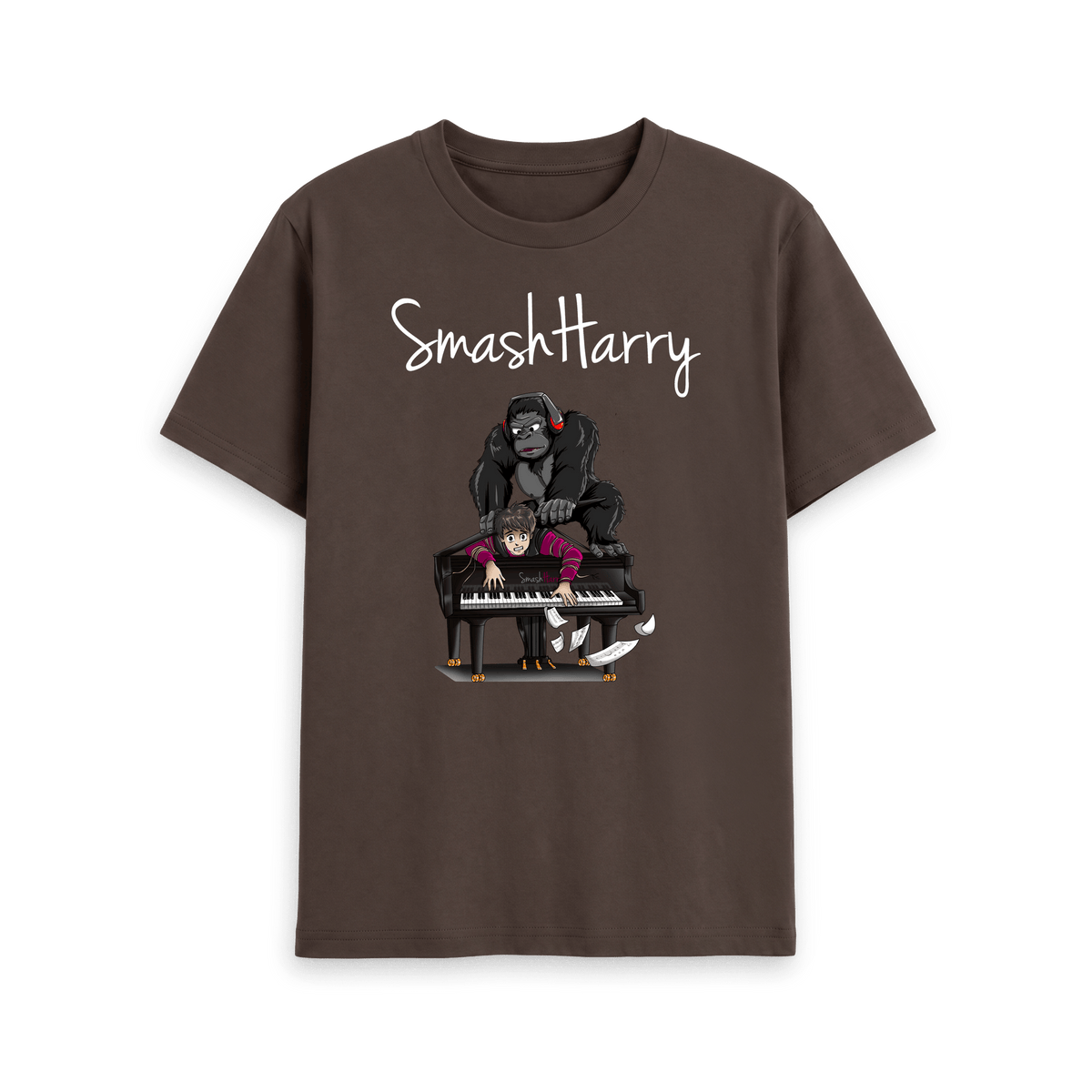 Chocolate Printed T-shirt Front