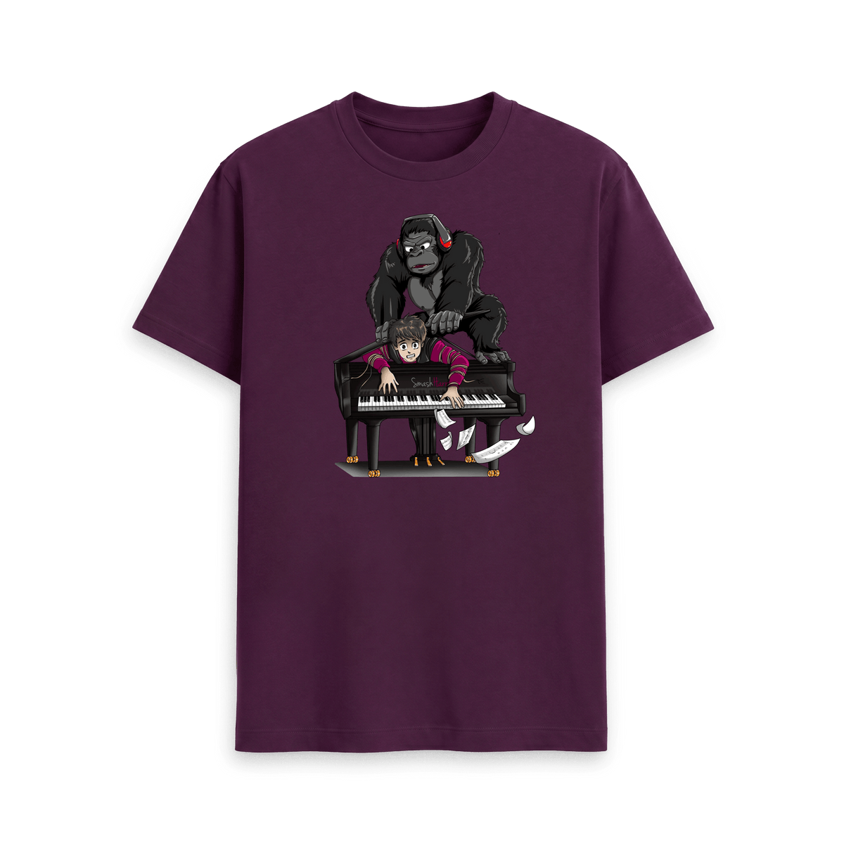 Purple Printed T-shirt Front