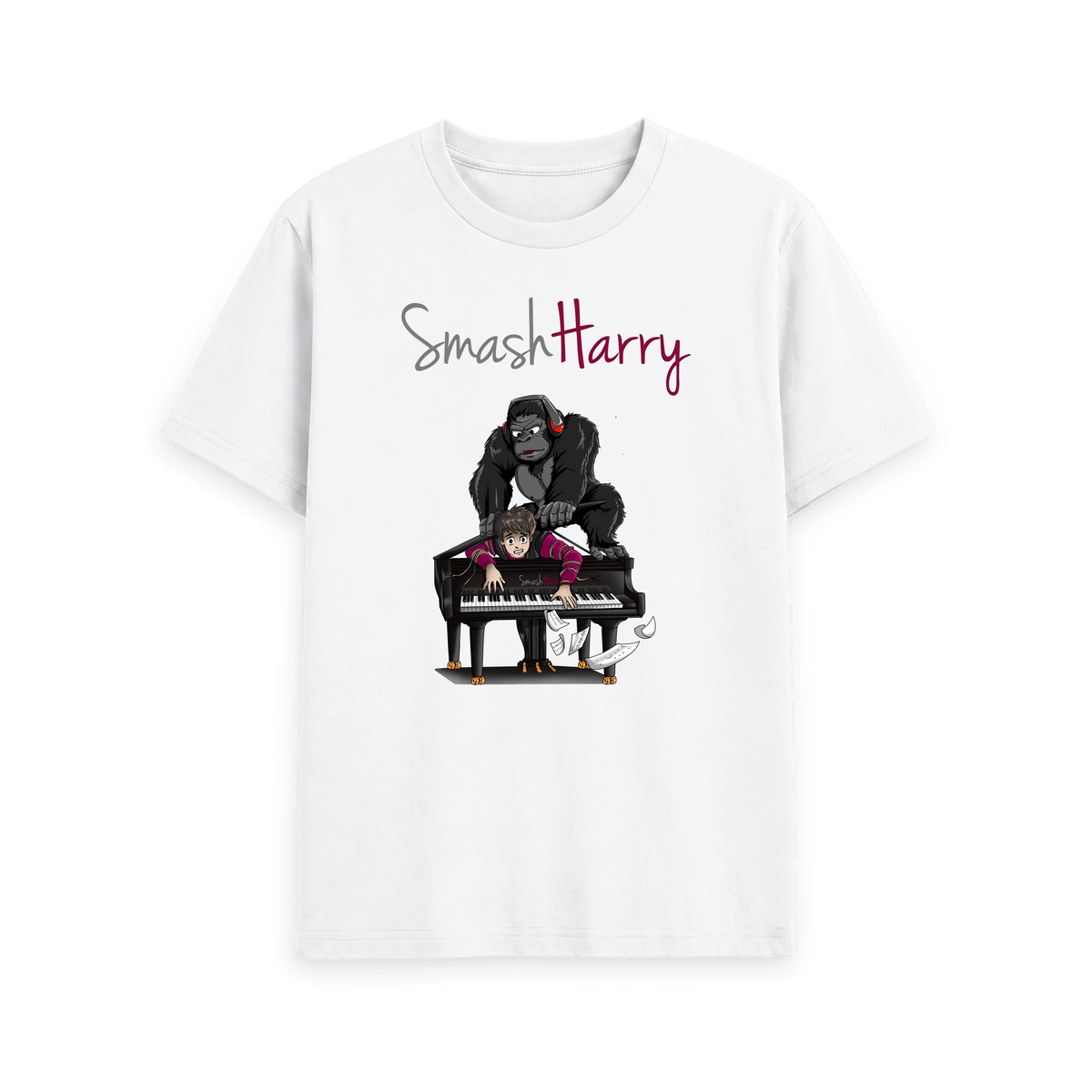 White Printed T-shirt Front