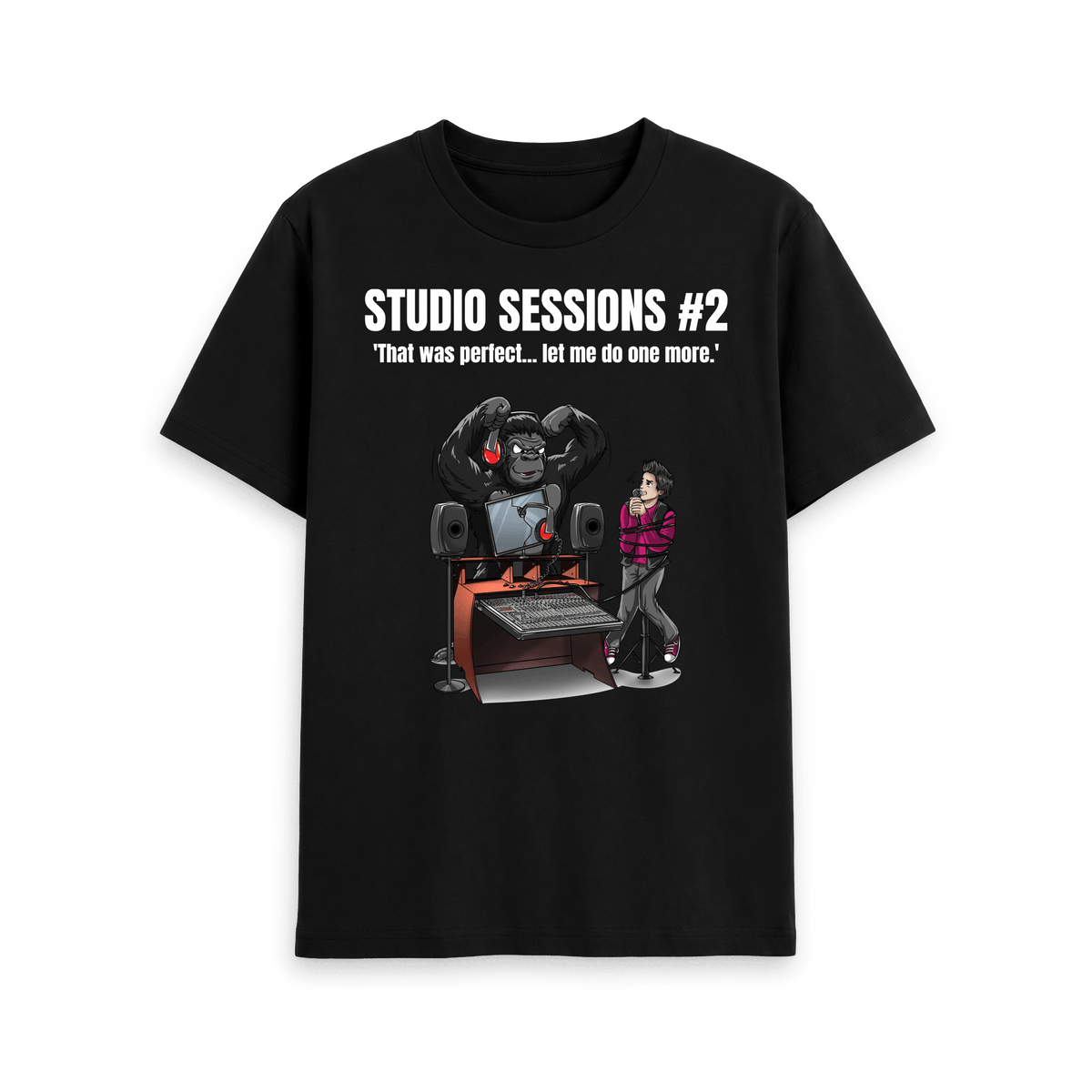 Black Printed T-shirt Front