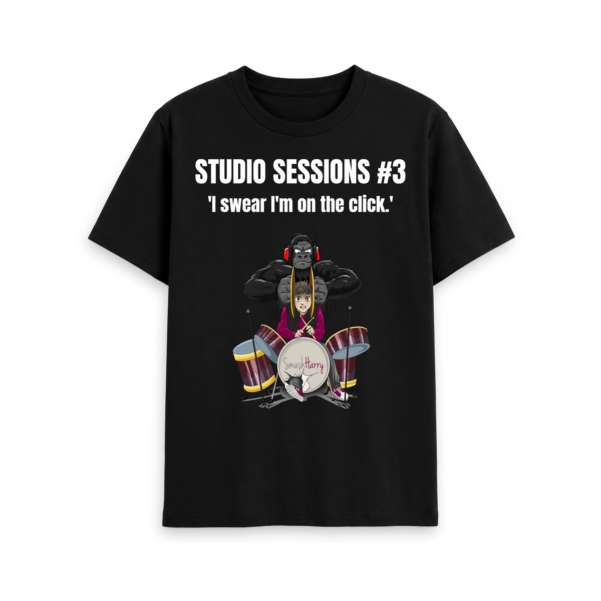Black Printed T-shirt Front