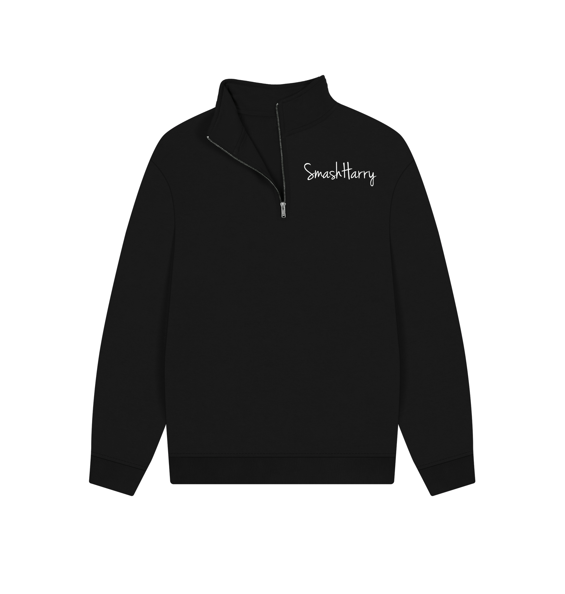 Black Printed Sweater Front