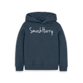 Navy Blue Printed Kids Hoodie Front