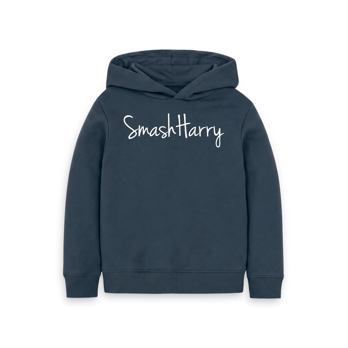 Navy Blue Printed Kids Hoodie Front