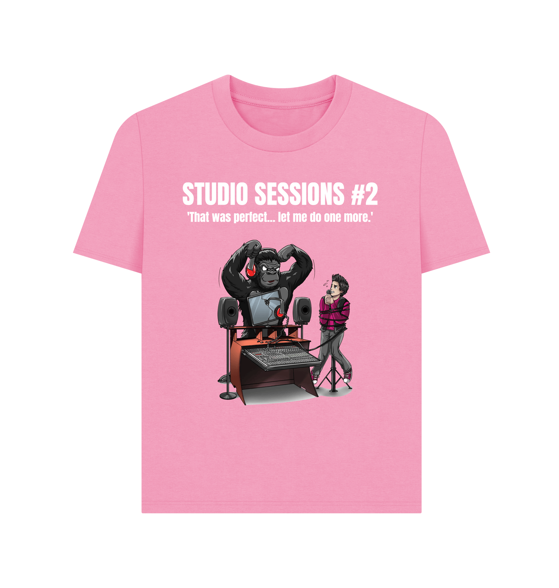Rose Pink Printed T-shirt Front