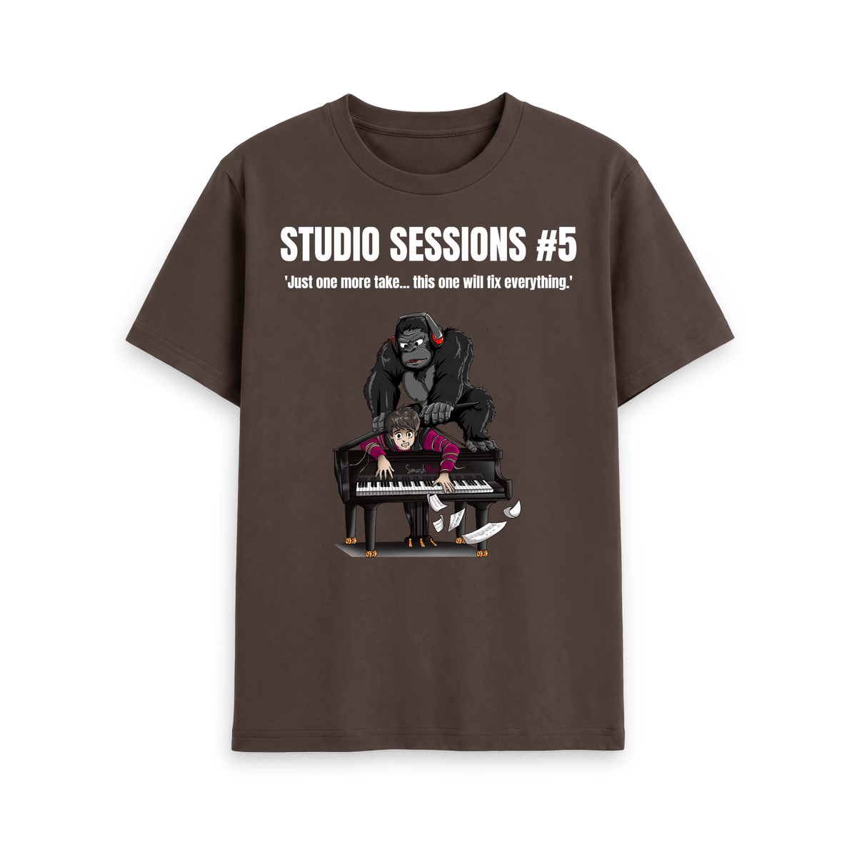 Chocolate Printed T-shirt Front
