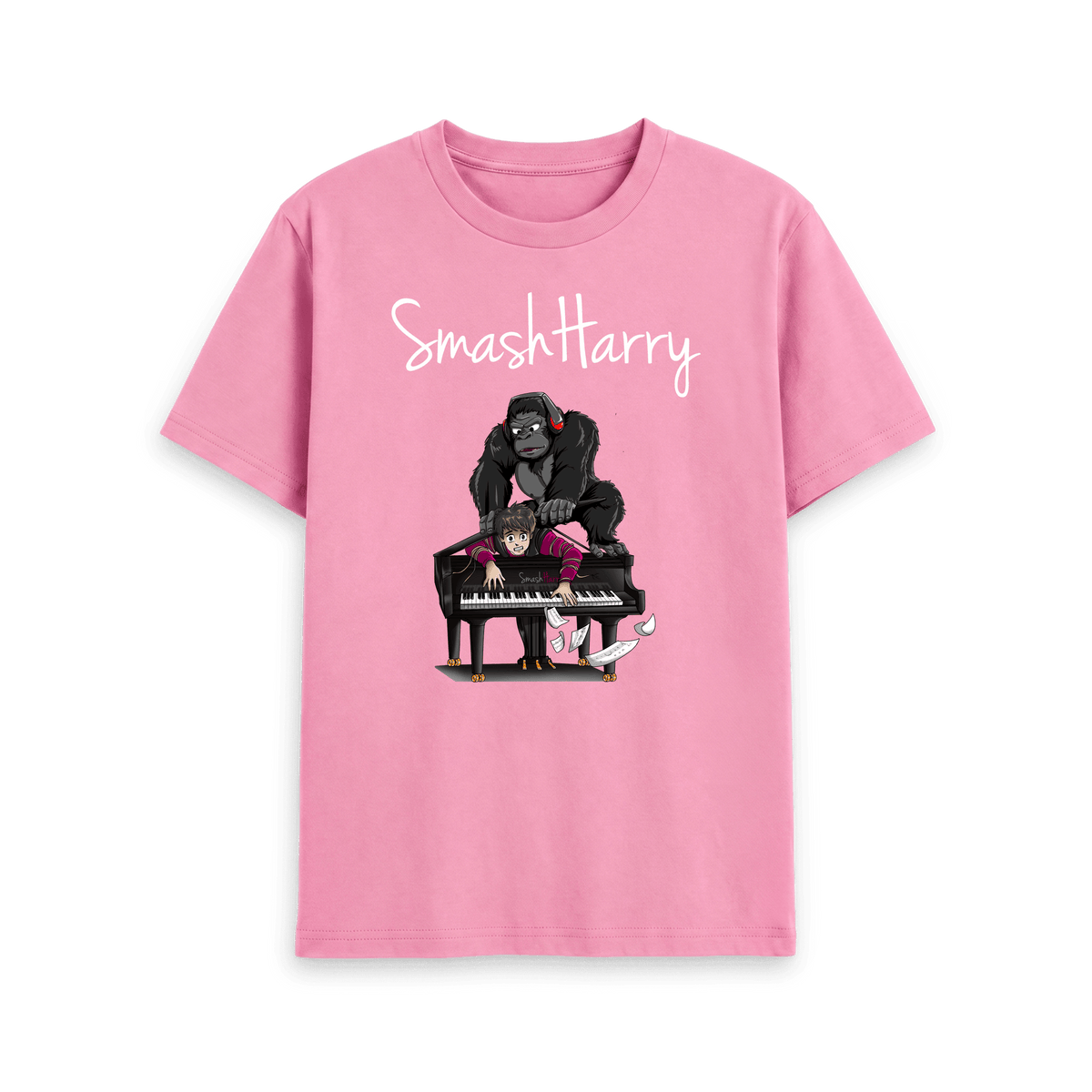Rose Pink Printed T-shirt Front