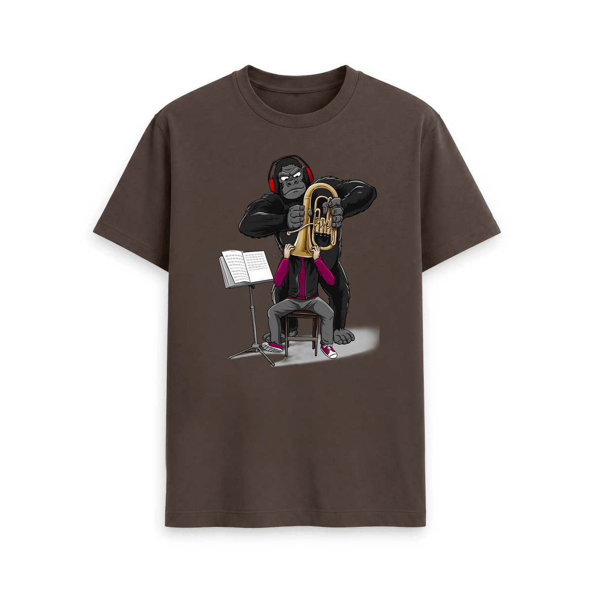 Chocolate Printed T-shirt Front