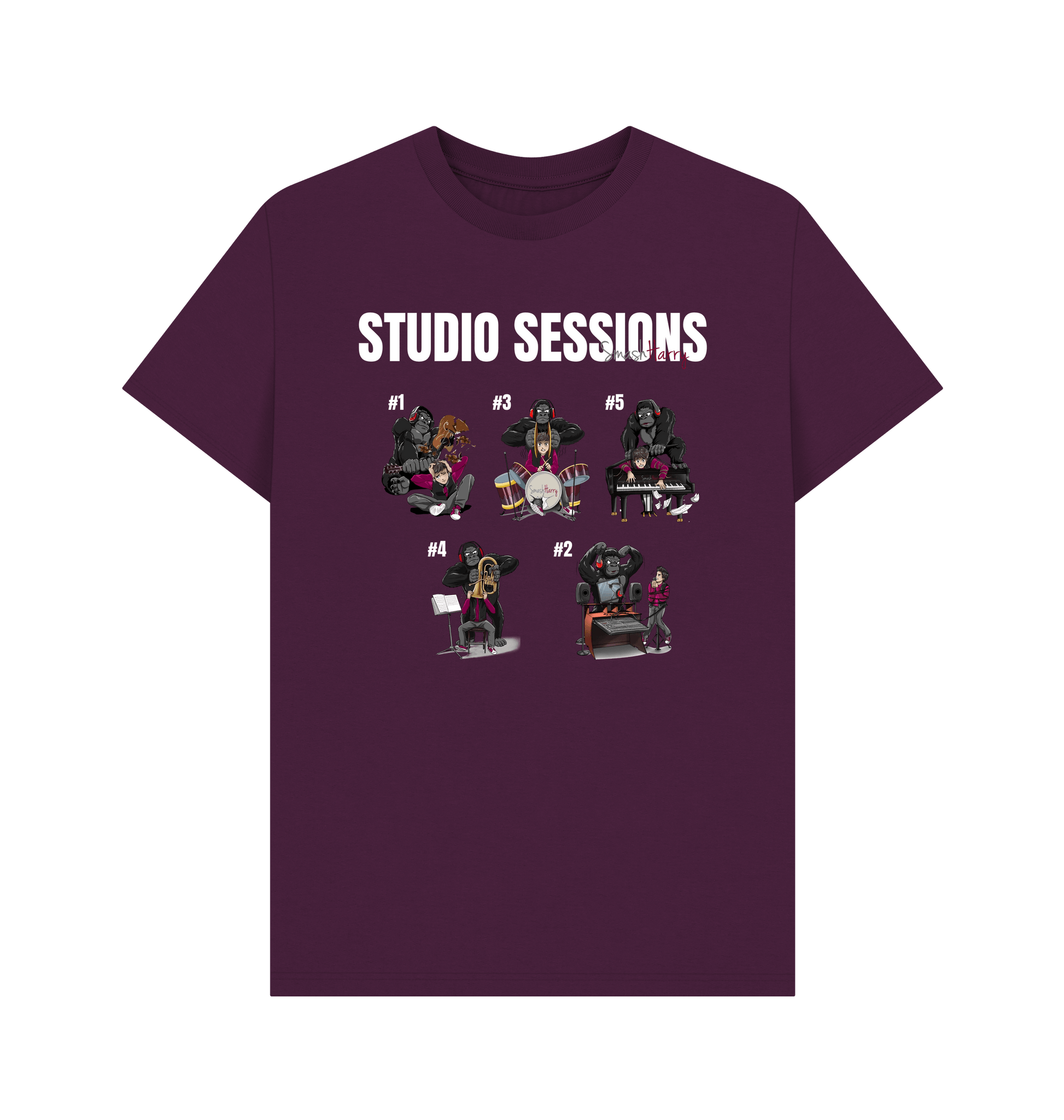 Purple Printed T-shirt Front