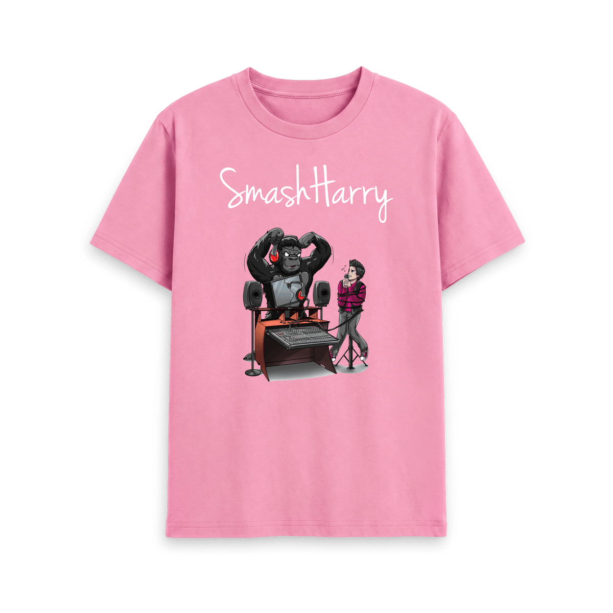Rose Pink Printed T-shirt Front