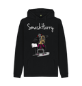 Black Printed Hoody Front