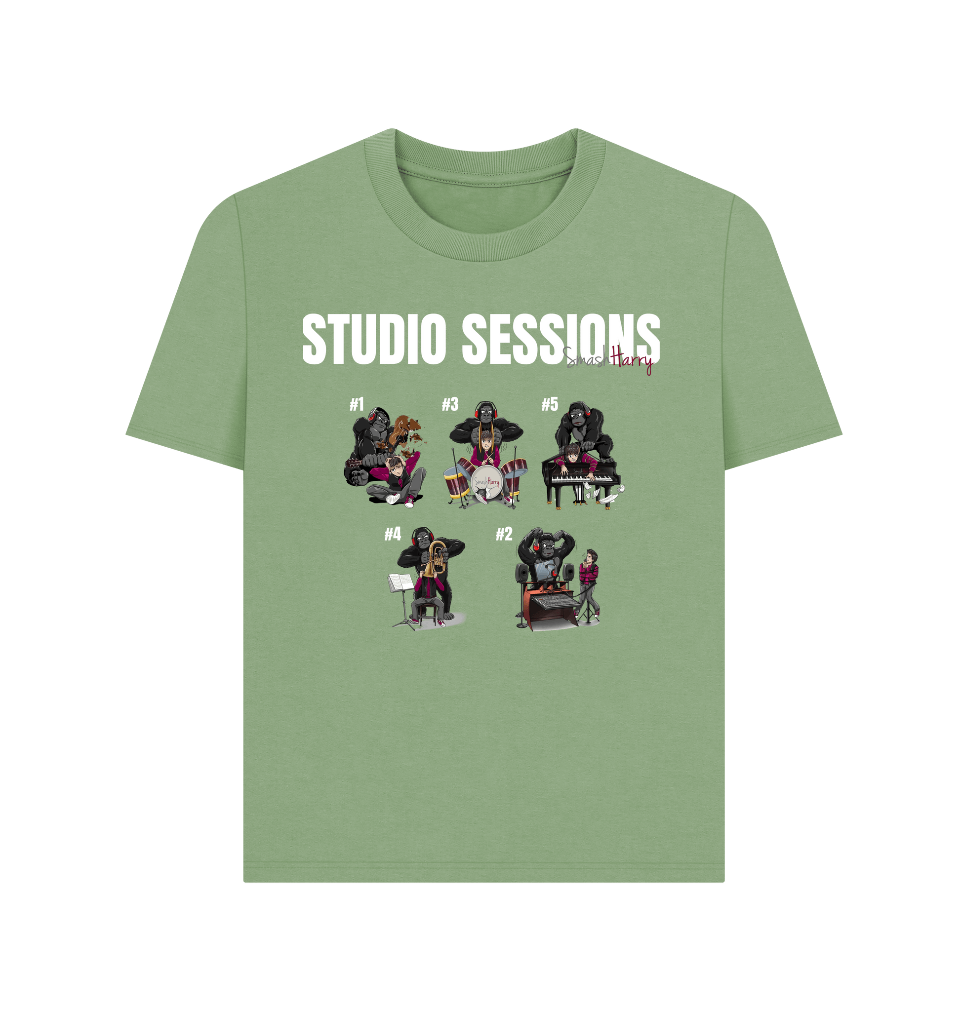 Sage Printed T-shirt Front
