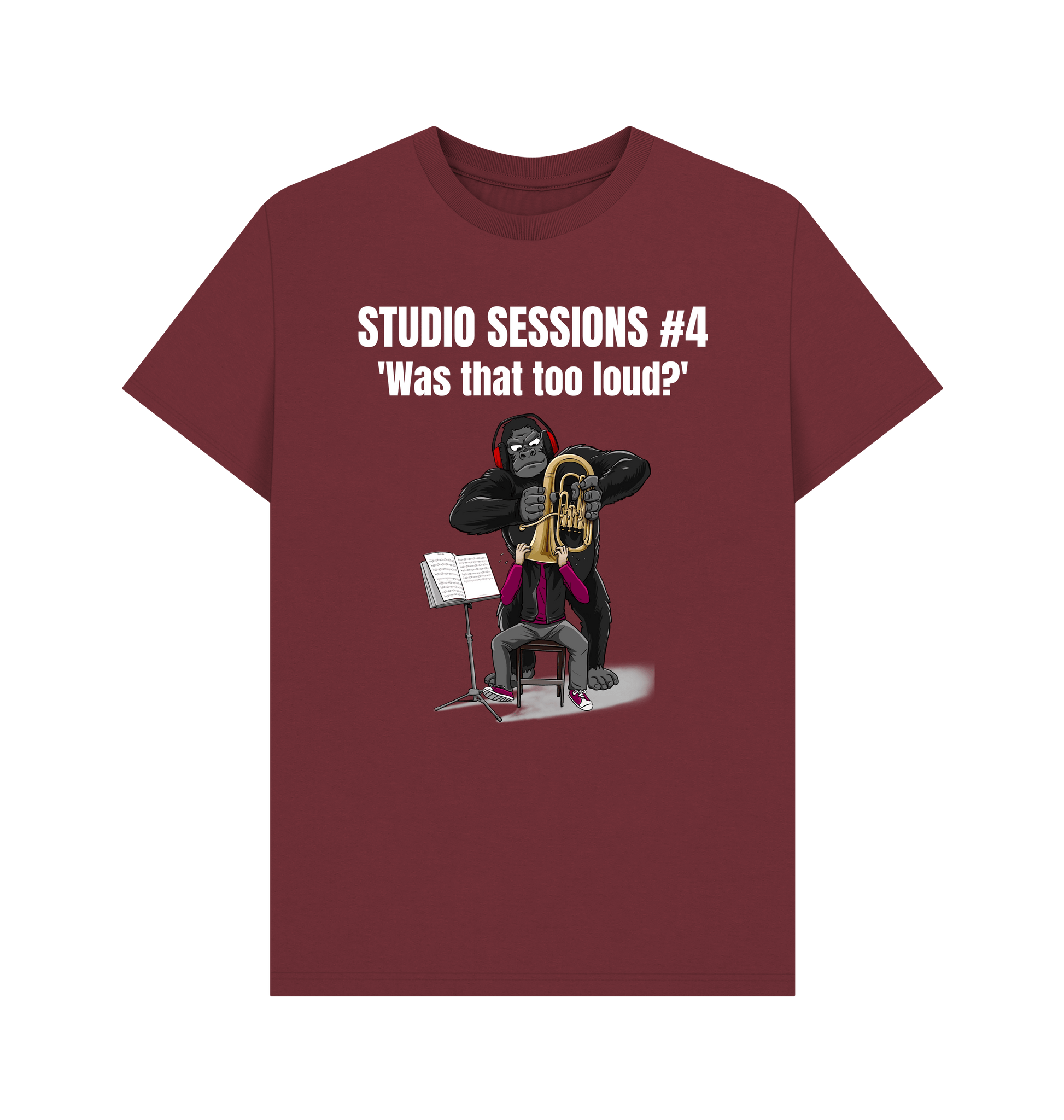 Red Wine Printed T-shirt Front