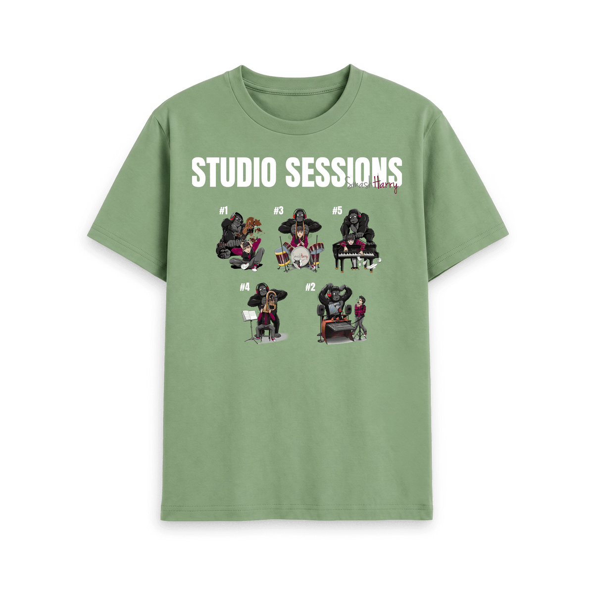 Sage Printed T-shirt Front
