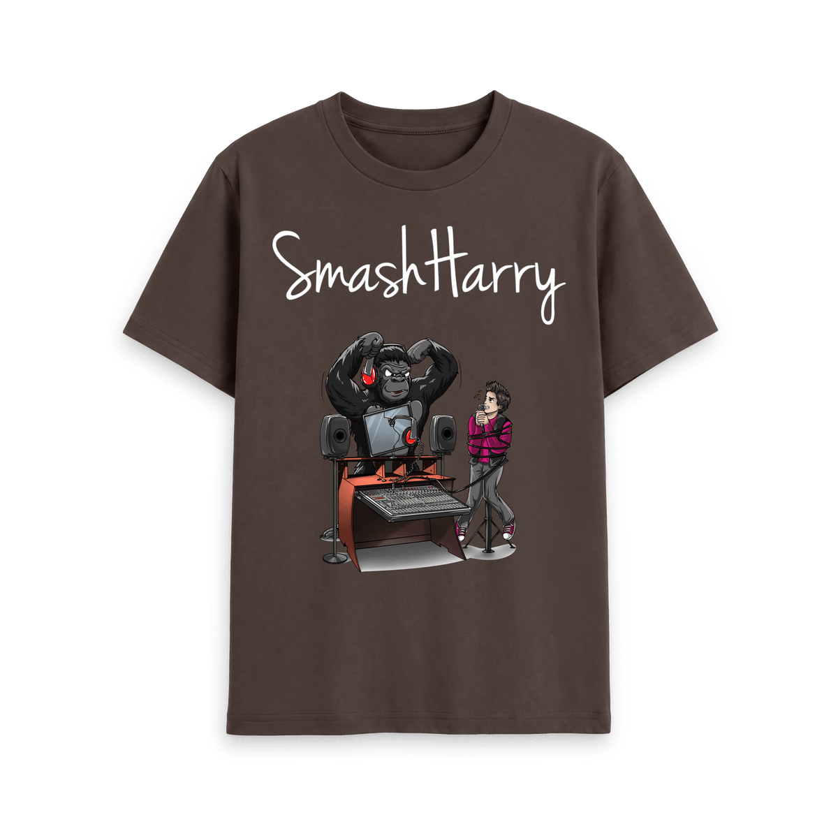 Chocolate Printed T-shirt Front