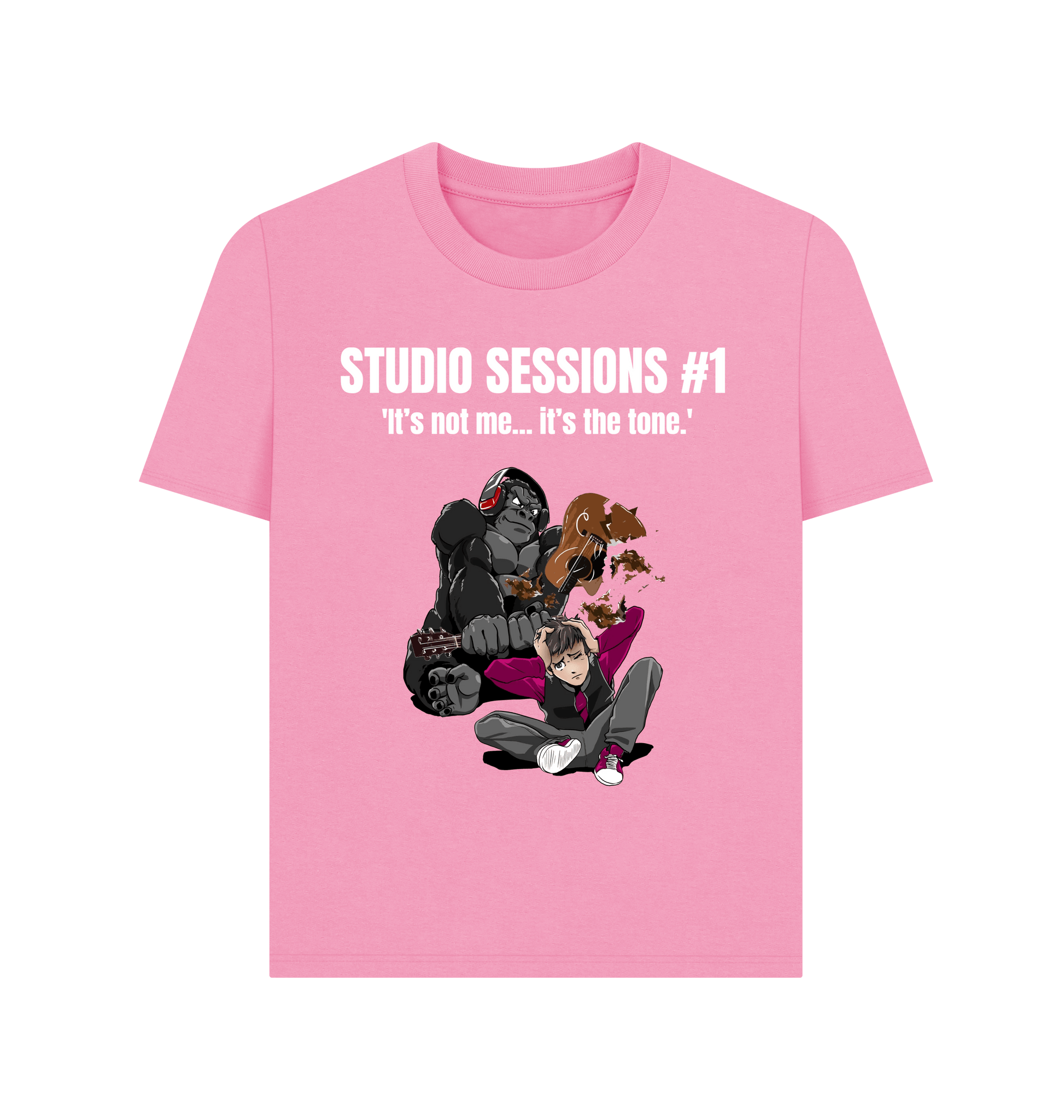 Rose Pink Printed T-shirt Front