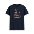 Navy Blue Printed T-shirt Front