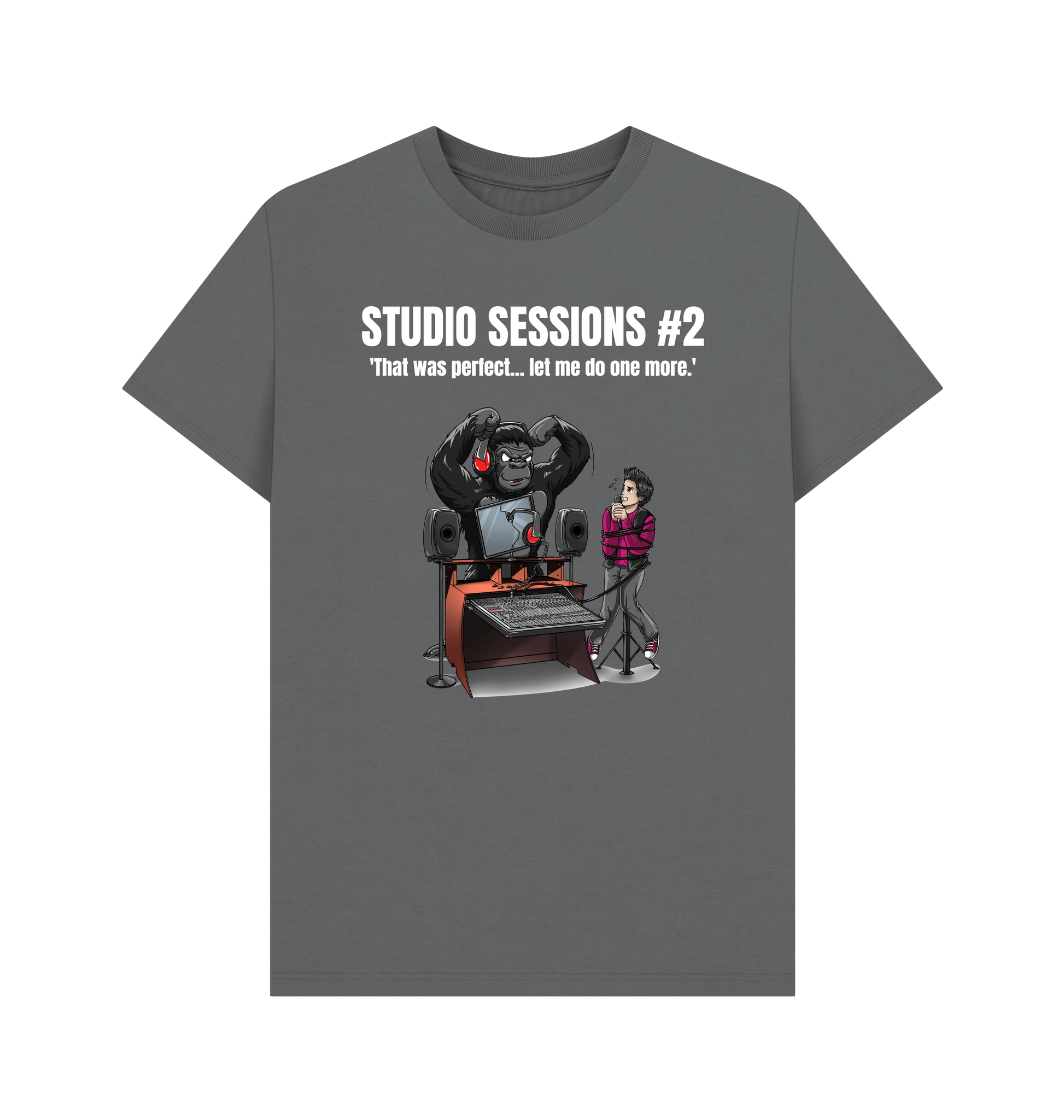 Slate Grey Printed T-shirt Front