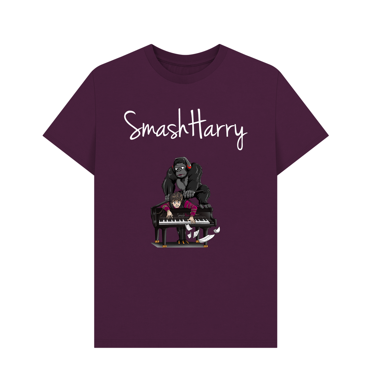 Purple Printed T-shirt Front