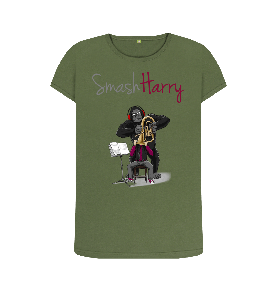Khaki Printed T-shirt Front