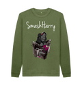 Khaki Printed Sweater Front