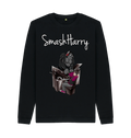 Black Printed Sweater Front