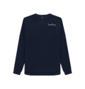 Navy Blue Printed Sweater Front