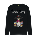 Black Printed Sweater Front