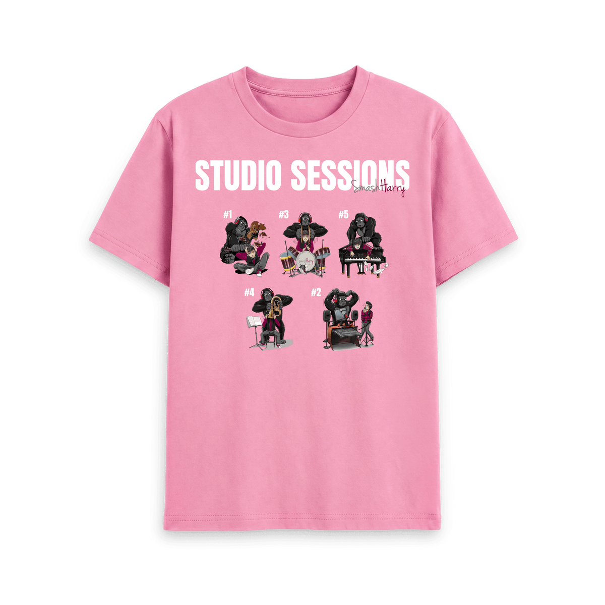Rose Pink Printed T-shirt Front
