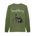 Khaki Printed Sweater Front