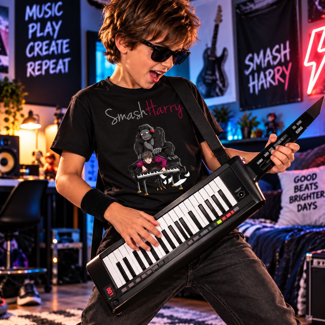SmashHarry Kids' Organic Basic T-Shirt | Piano NEW