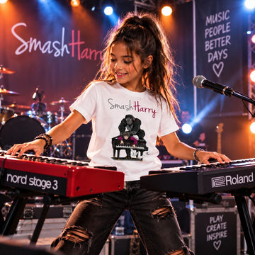 SmashHarry Kids' Organic Basic T-Shirt | Piano NEW