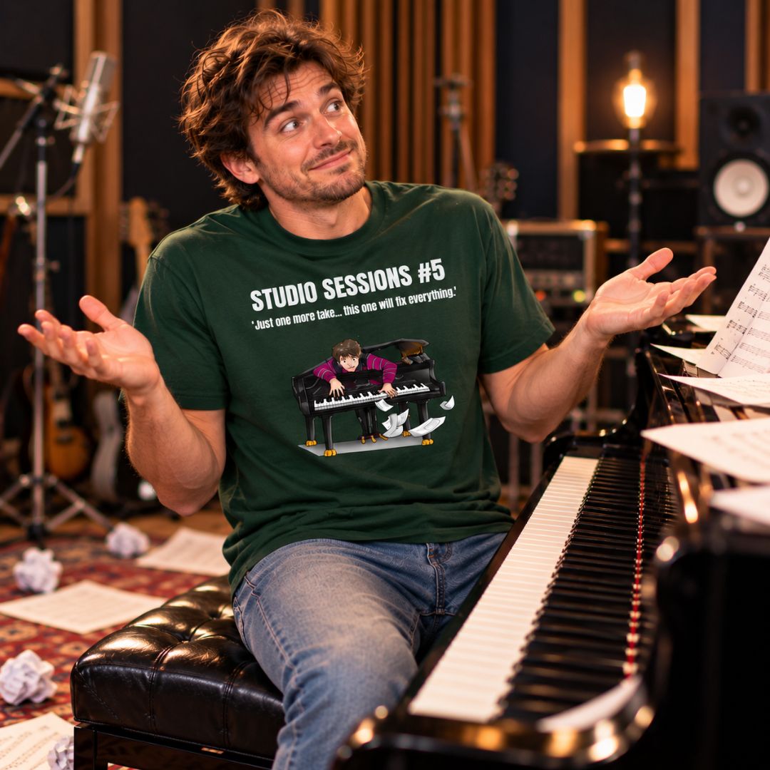 SmashHarry Men's Basic T-Shirt — Studio Sessions #5 Piano