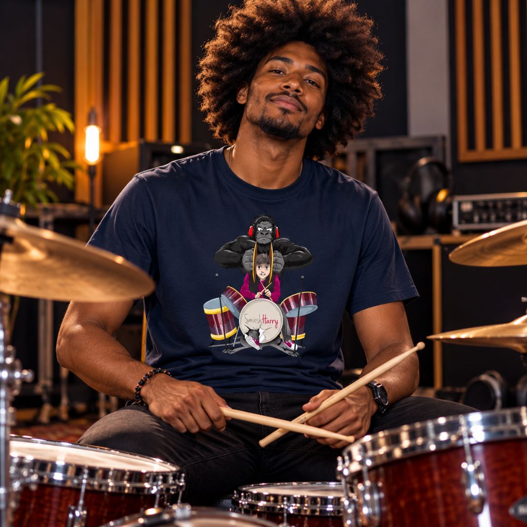 SmashHarry Men's Organic Drum T-Shirt