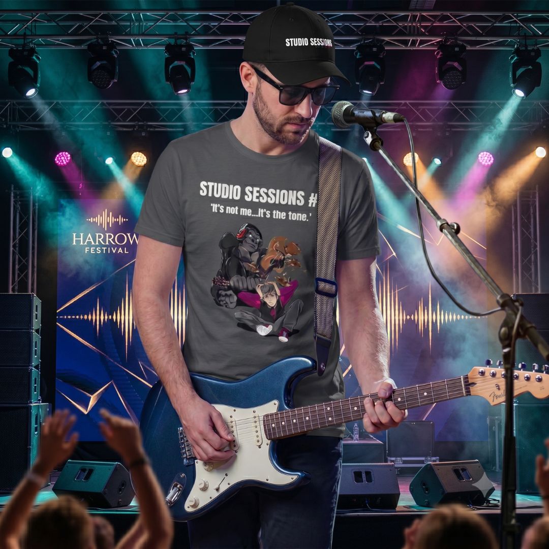 SmashHarry Men's Basic T-Shirt — Studio Sessions #1 Guitar