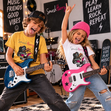 SmashHarry Kids' Organic Basic T-Shirt | Guitar