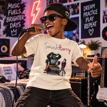 SmashHarry Kids' Organic Basic T-Shirt | Microphone NEW
