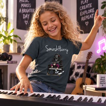 SmashHarry Kids' Organic Basic T-Shirt — Piano NEW