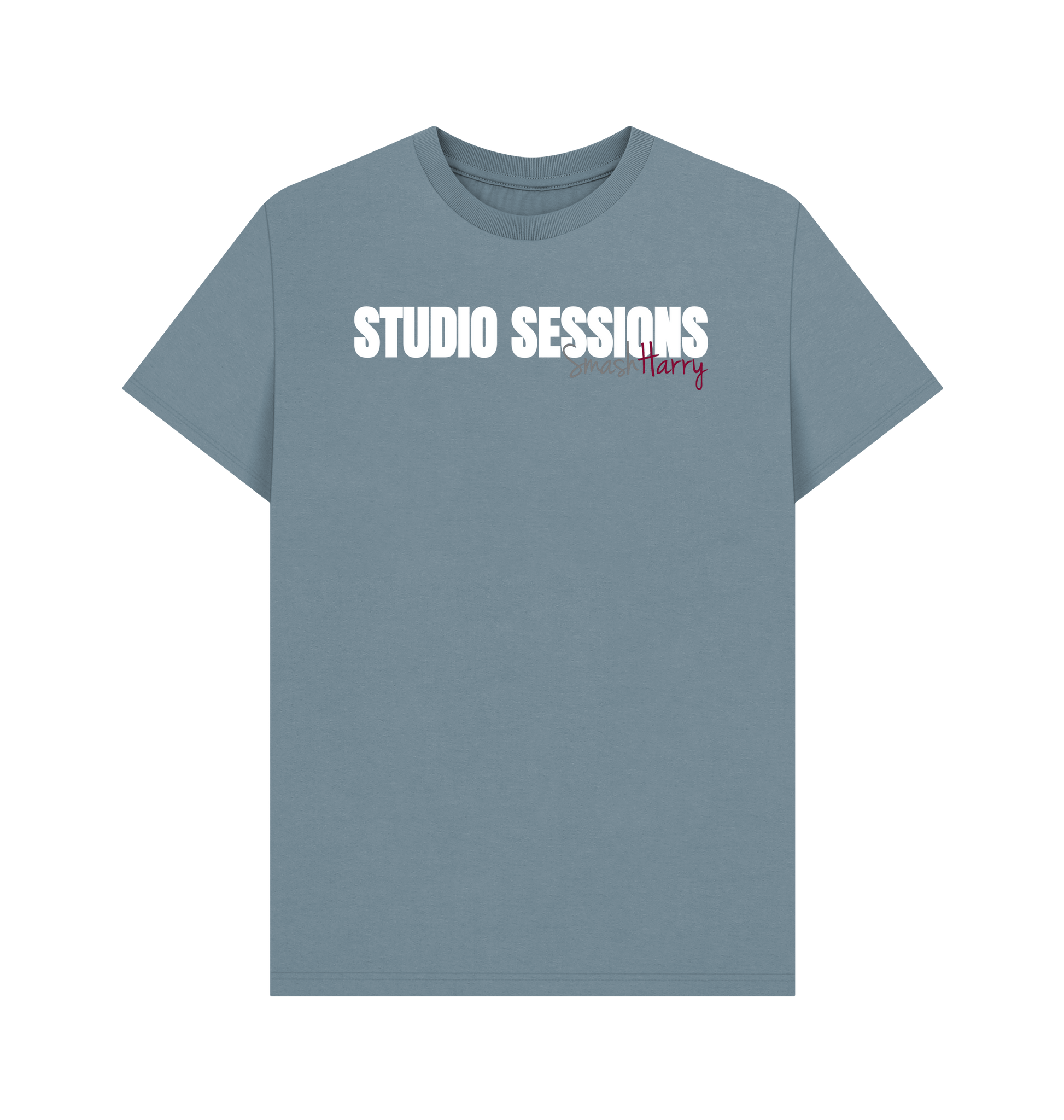 Stone Blue Printed T-shirt Front